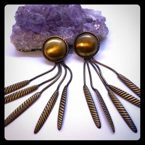 Unique Clip Earrings-Vintage